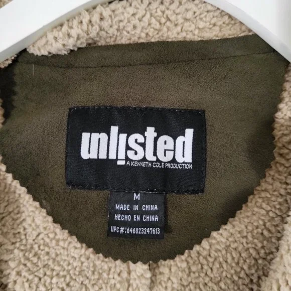 Unlisted by Kenneth Cole Faux Suede Jacket SZ M - Picture 4 of 6